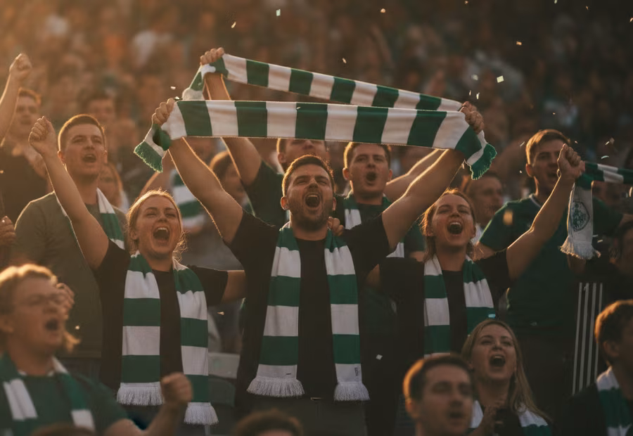 Fans in the stands