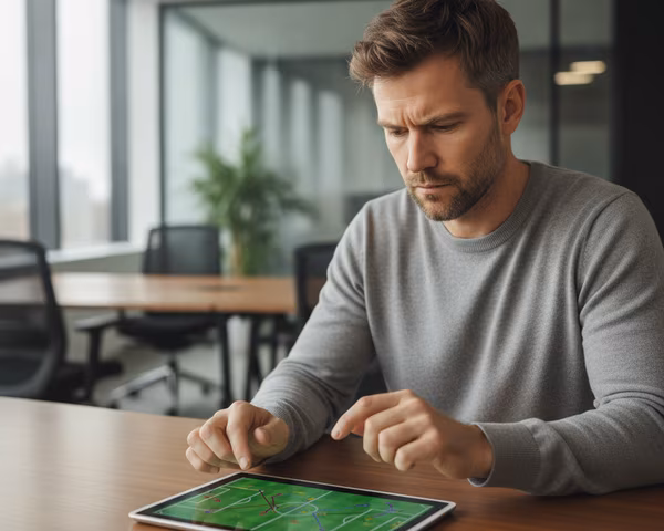 Fantasy manager with a tablet
